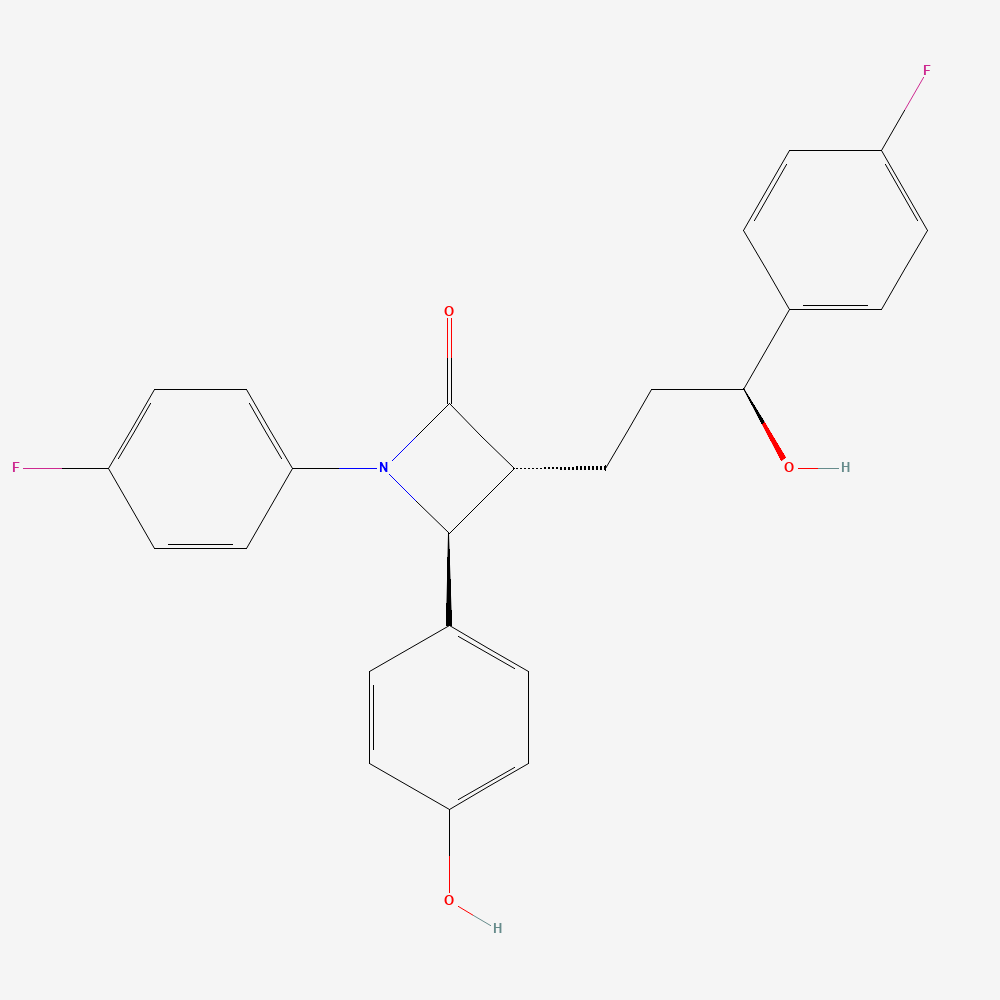 Ezetimibe: Neutral ezetimibe parent molecule.