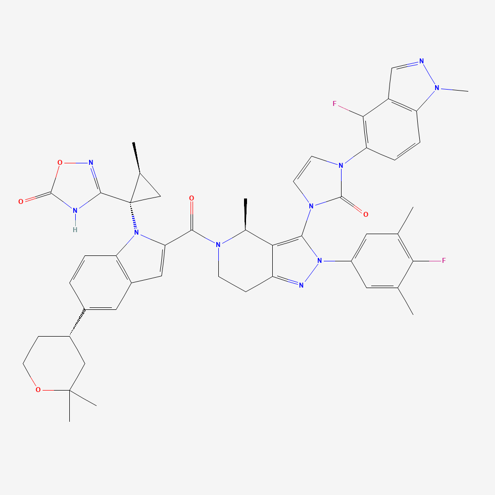 Orforglipron · 2D chemical structure: Active compound as represented in the named PubChem record; formulation excipients excluded.
