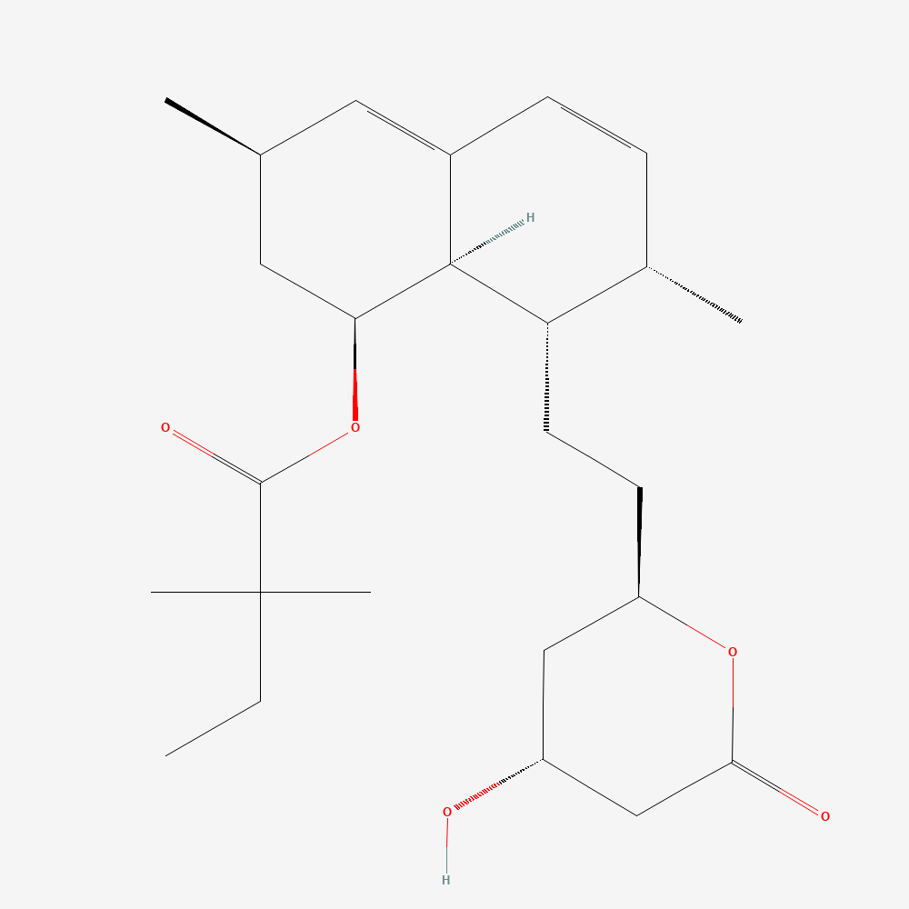 Simvastatin: Neutral simvastatin lactone prodrug.